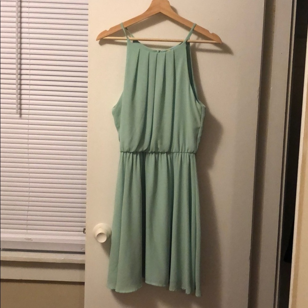 Mint wedding guest dress
